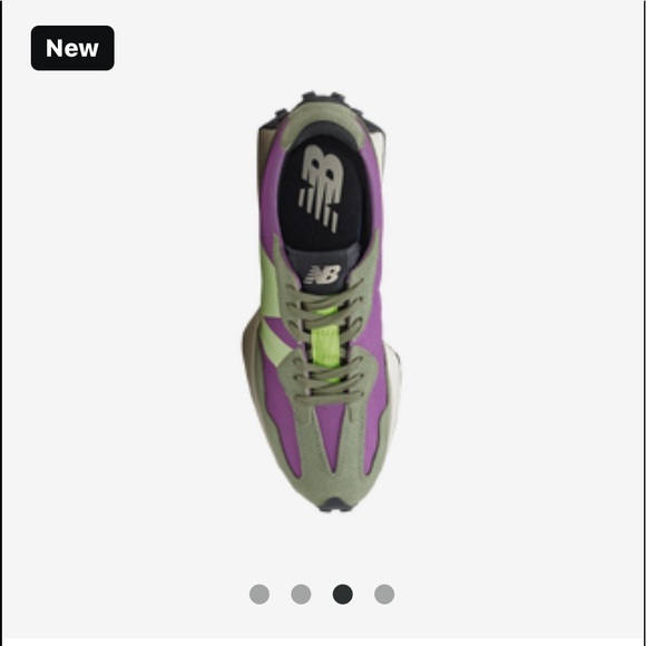 New Balance 327 Sour Grape Bleached Lime Glow - Picture 3 of 4